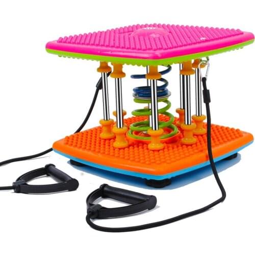 Twist Waist Board Disc Fitness Double Spring Slimming Body Waist Wriggle Plate Balance Board With Drawing Rope For Home Sports