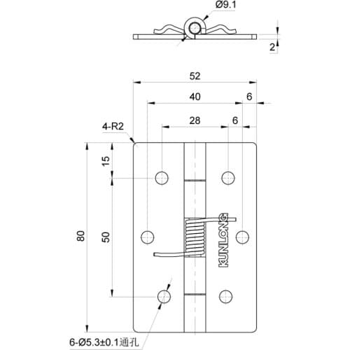 Door Hinge For Interior Residential Doors Stainless Steel For Control Box