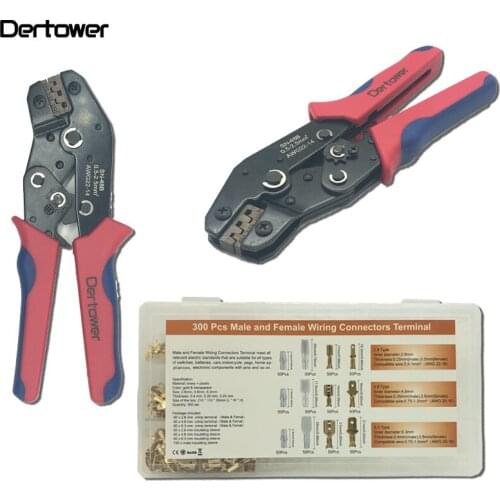 Photovoltaic Cold Compression Terminal Connector Crimping Plier Set With 600Pcs Spring Terminal Electrician Handheld HS-48B
