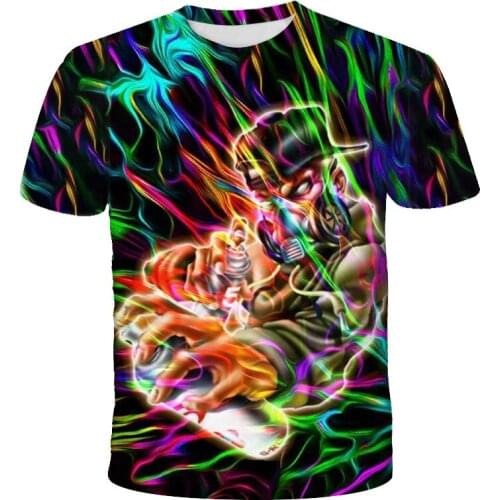 New 3 D Graffiti Maker T Shirt Kids Hip Hop Tops Boy Girl Crew Neck Harajuku Fashion T-Shirt Summer Graffiti Short Shirts