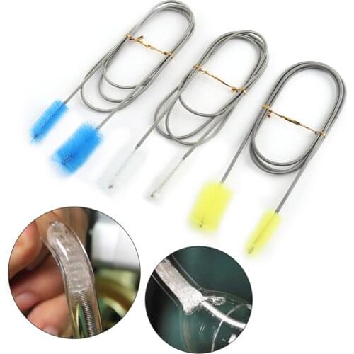 155cm Aquarium Pipe Cleaning Brush Air Tube Flexible Double Ended Hose Cleaner Tool Fish Tank Water Filter Nylon Washing Tool