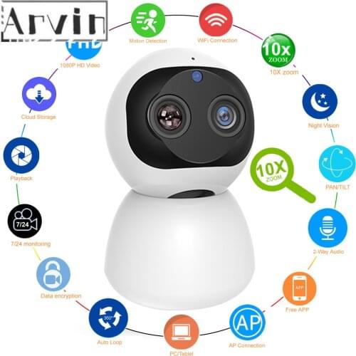 HD 1080P Indoor WiFi Camera Smart Home Security Surveillance IP Camera CCTV 360 PTZ Monitor Baby / Pet / Nanny / Elder Wi Fi Cam