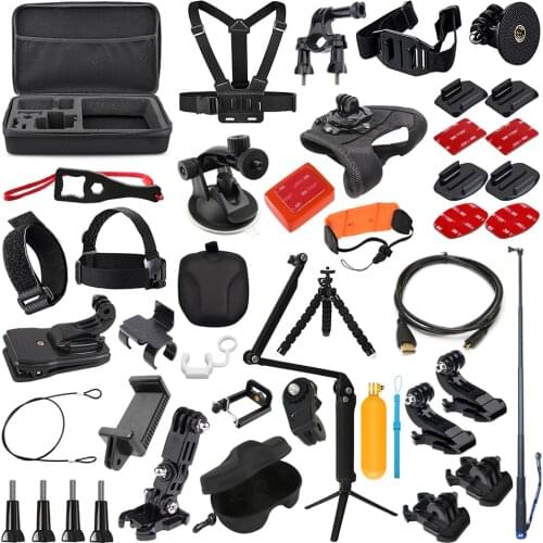 Action Camera Accessories Kit for Gopro Hero 7 6 5 4 3 Session Set for Xiaomi Yi 4K Sjcam Sj7 Eken H9r Sports Cam