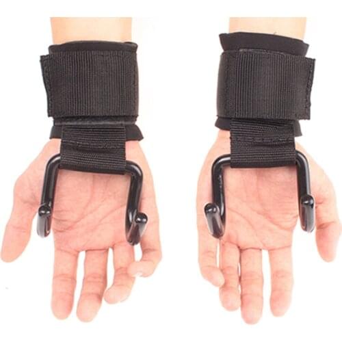 Weight Lifting Hook Hand-Bar Lifting Straps Wrist Straps Glove Weightlifting Strength Training Gym Fitness Hook Gloves
