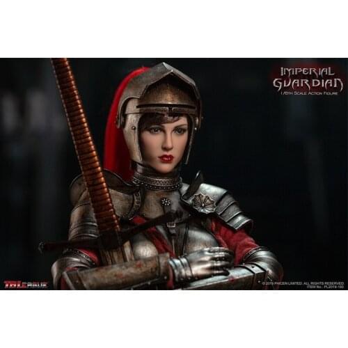 Scale 1/6 TBLeague PL2019-160 Imperial Guard Female Soldier Head Sculpture Suntan Color For Usual 12inch Doll Figures Collection