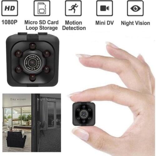 Mini Camera HD 1080P Night Vision Camcorder Car DVR Infrared Video Recorder Support TF Card Black