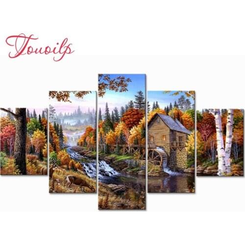 Multi-pictures DIY painting Crystal Landscape Rhinestone Diamond painting Cross Stitch full Diamond Embroidery Mosaic Home decor