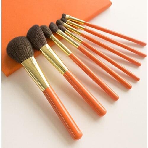 Professional Handmade Makeup Brushes Set Soft Blue Squirrel Goat Hair Face Powder Contour Eye Shadow Brush Make Up Brush Kit