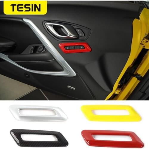 Car Interior Decoration Kits Memory Seat Controls Switches Cover Bezel Panel Frame for Chevy Camaro 2017 Up 6th Gen Accessories