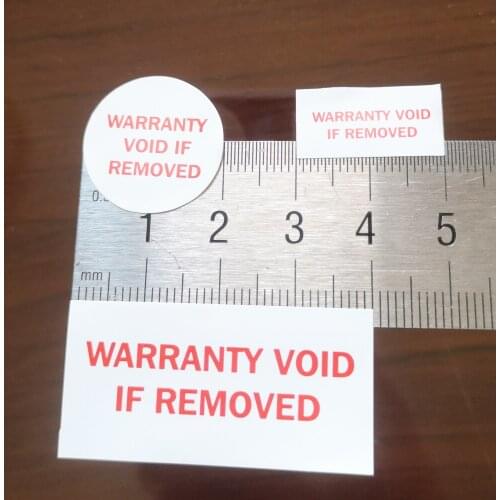 Wholesale WARRANTY VOID IF REMOVED tamper-evident stickers 3 sizes for your choice V10