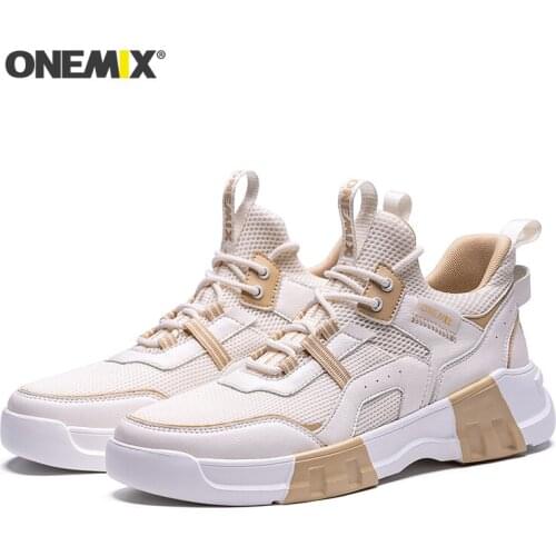ONEMIX Men sport shoes Casual shoes Outdoor Walking Sneakers running shoes flat
