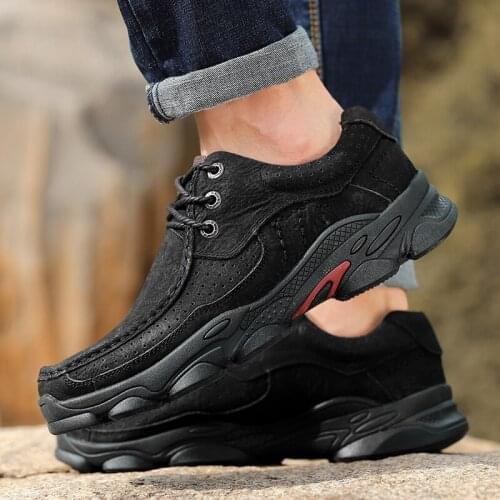 Casual Shoes Men Fashion Shoes Men Casual Leather Man Shoe For Spring Causal Black Leisure 2020 Mens Hot Sale