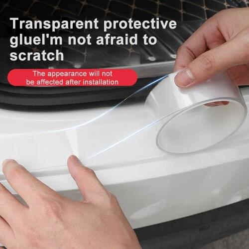 3m Transparent Car Door Protector Stickers Edge Trunk Bumper Sill Protective Glue Anti-collision Strip Universal Auto Accessorie