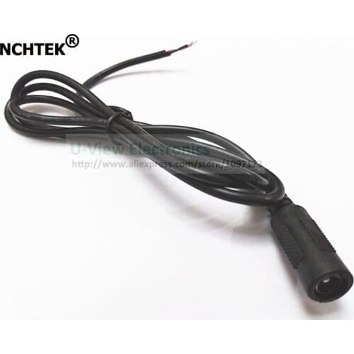 NCHTEK DC 5.5x2.1mm Power Female Plug Connector With Cord Cable For PC CCTV Camera About 1M/Free Shipping/2PCS