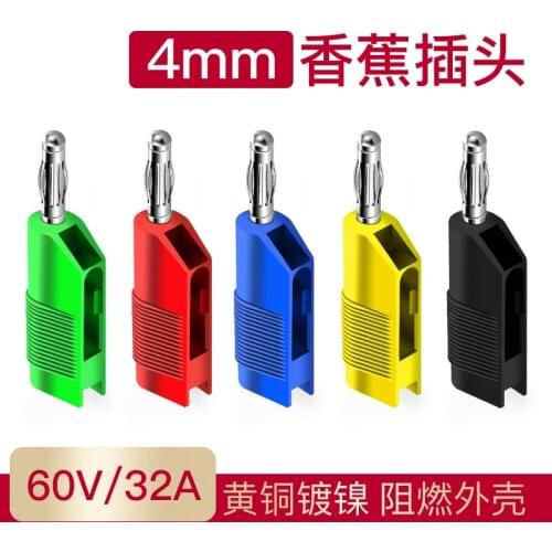Pure Copper 4mm Banana Plug Socket Test Plug Terminal Connector High Overlap Screw Fixation
