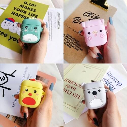 Cartoon dinosaur Wireless Earphone Case For AirPods 2 Silicone Charging Headphones Case for Airpods Protective Cover