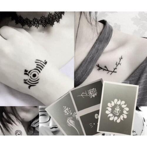 10pcs small tattoo henna stencils for drawing painting mini Templates traforety airbrush stencil