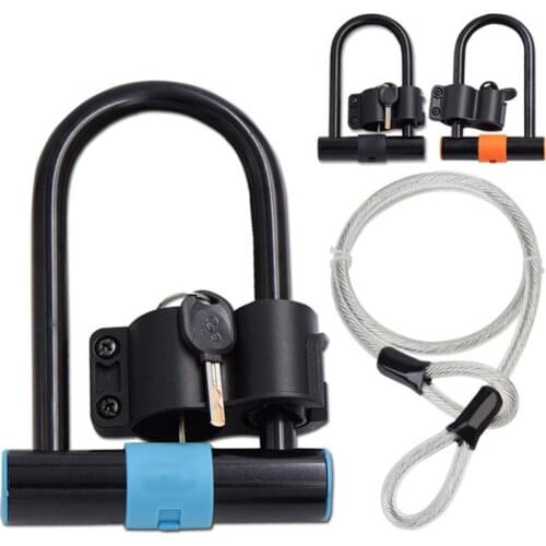 Anti-hydraulic shear U-shaped lock bicycle safety lock with key electric car motorcycle anti-theft lock acessorios bike
