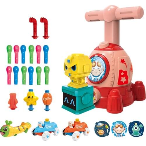 Balloon Powered Rocket Toys Space Inertial Power Car Launch Toys Car Puzzle Fun Education Science Experiment Toys for Children