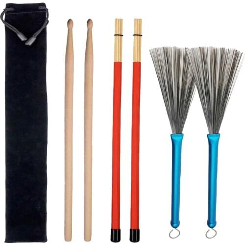 Musical Drum Repair Parts Drum Sticks, Wire Brushes And Rods Drum Brushes