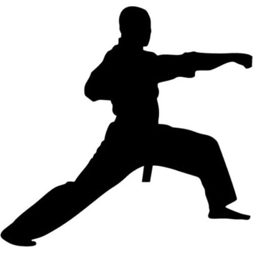 13*12.5CM Karate Chinese Kung Fu Signs of Car Stickers Fighting Lovers Car Stickers And Decals Window Decoration C2-0062