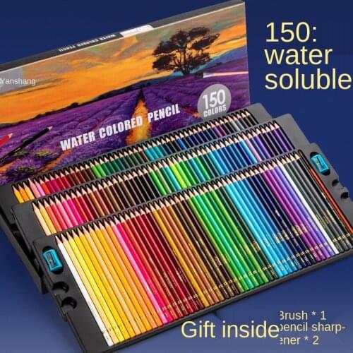 200/180/150/120/72/48 Color aritst paints Oil Color Pencils Wood Soft Watercolor Pencil with Bag School Draw Sketch Art Supplies