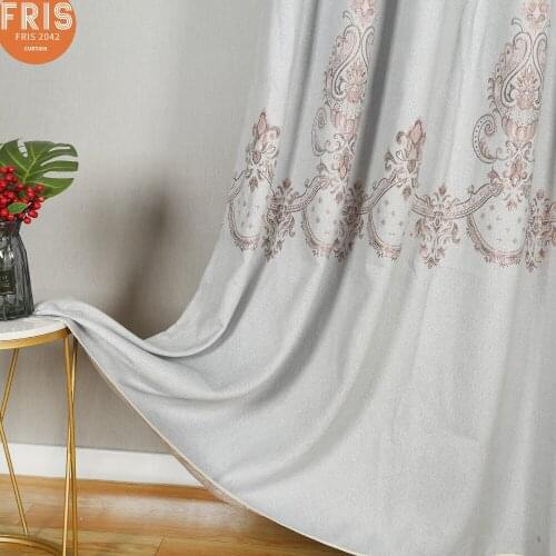 2021 Shading Crystal Chenille Jacquard Simple European Curtain Finished Custom Curtains for Living Dining Room Bedroom