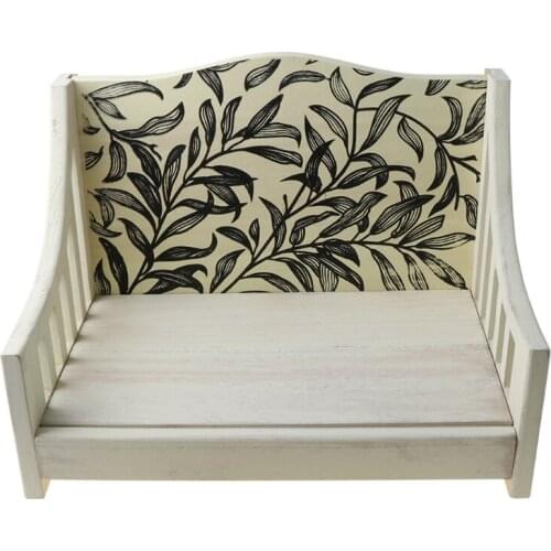 28EC Newborn Posing Wood Bed Sofa Baby Photo Shooting Crib Infant Photograph Props