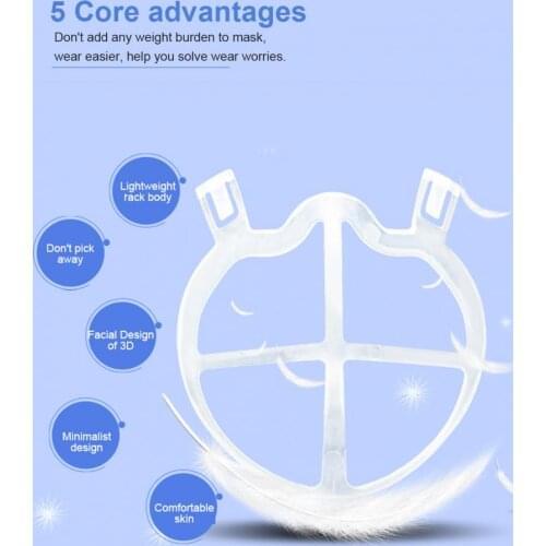 3D Mouth Mask Support Breathing Assist Help Mask Inner Cushion Bracket Food Grade Silicone Mask Holder Breathable Valve Holder