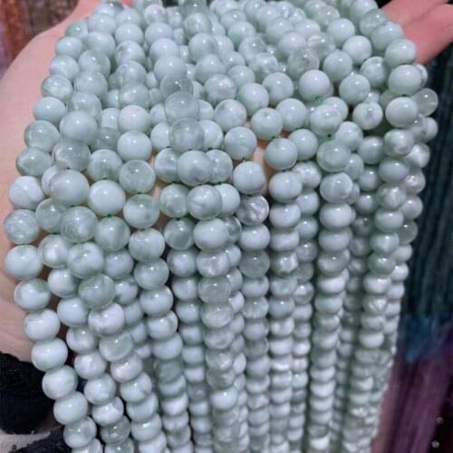 6/8/10mm Natural Green Larimar Beads Round DIY Loose Stone Beads For Jewelry Making Women Bracelet Necklace Gift Strand 15