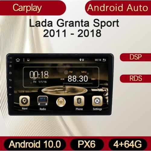 Iodun For Lada Granta Sport 2011 - 2018 Car Radio Stereo Receiver Player With Screen Carplay Android Auto 1 2 Din Bluetooth Mp3