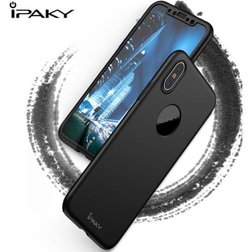 IPaky Premium 360 Degree Full Coverage Hard PC Casing Back Cover Case For iPhone X 8 7 7S 6 6S 5 Se Plus