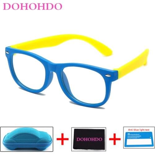 Blue Light Kids Glasses For Boy Girl Child Optical Frame Transparent Sun Glasses Anti Glare Computer Prescription Glasses UV400