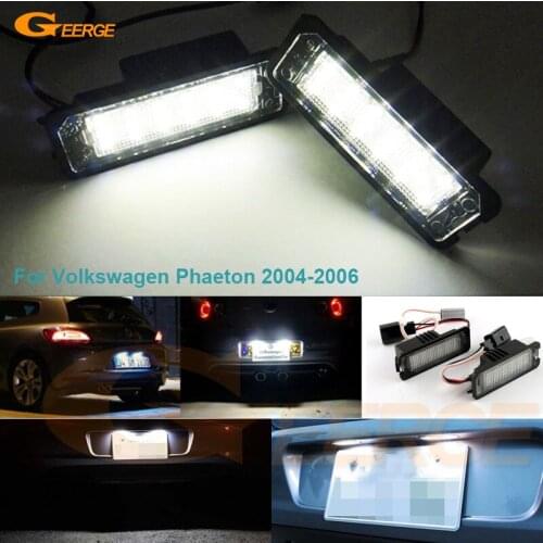 For Volkswagen Phaeton 2004 2005 2006 Excellent Ultra bright Smd Led License plate light No OBC error car Accessories