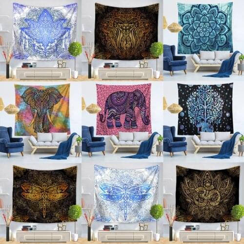 Home Decor Tapestry Indian Mandala Style Paisley Pattern Tapestry Beach Throw Towel Yoga Rug Wall Hanging Gobelin Art Crafts