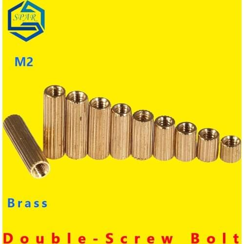Double Pass Copper Column Round Shape Security Monitor Brass Copper Column Camera Screw Knurled Stud Bolt Hollow Copper Column
