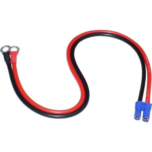 EC5 to O Ring Terminal 10AWG EC5 Female Plug Connector Cable,for RC ESC Charger Side Power- EC5 Connector Cable 50cm/1.6ft
