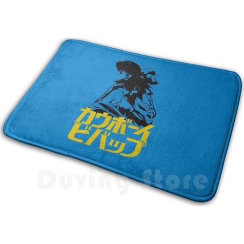 001B Space Cowboy Mat Rug Carpet Anti-Slip Floor Mats Bedroom Cowboy Bebop Anime Write Manga Yexart Spike Faye Jet Valentine