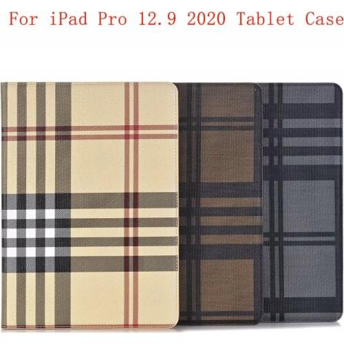 Leather Case Cover Flip Fold Tablet Cover Mig Stripe Protective For iPad Pro 12.9 2020 Back Cover Case