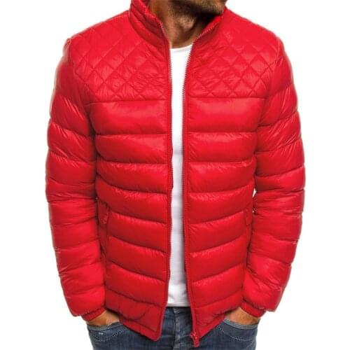 Mens Padded Jacket Thicken Winter Warm Quilting Coat Stand Collar AW21 New High Quality Casual Parka Jacket Male Clothes