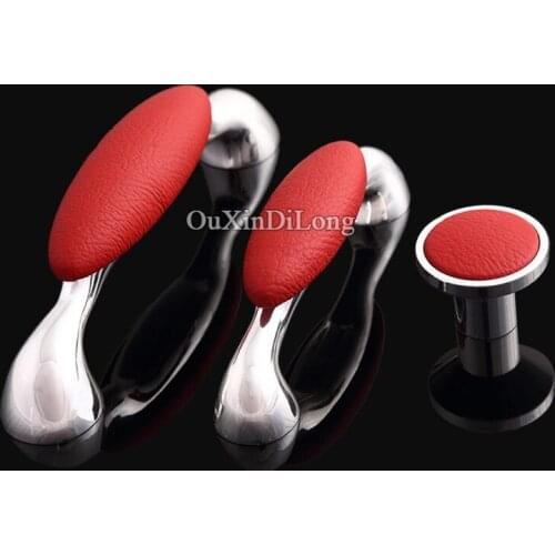 Top Quality 2PCS European Solid Brass+Cow Leather Kitchen Cabinet Handles Cupboard Wardrobe Drawer Cabinet Pulls Handles & Knobs