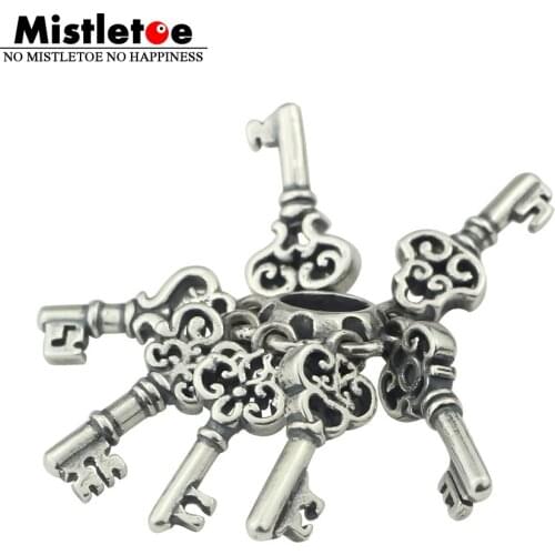 Mistletoe Jewelry 925 Sterling Silver Keys Moving Spacer Charm Bead Fit European Bracelet