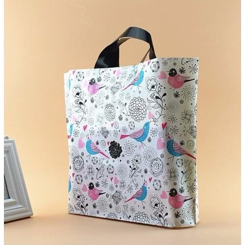 Plastic shopping bag with handle, Large handle Plastic gift bag, Boutique Gift Packaging Plastic Shopping Bag