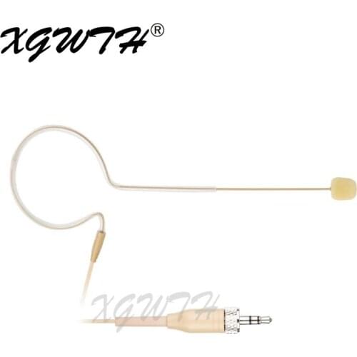 Single Ear Hanging Condenser Microphone Headset Headworn Mic 3.5mm Stereo Locking Screw for Sennheiser Wireless Bodypack System