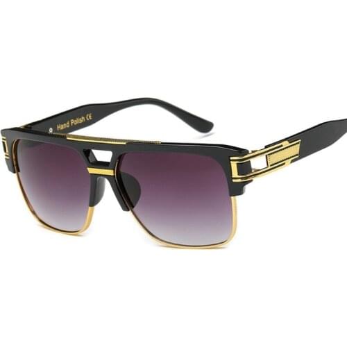 Luxury Half Metal Frame Men Sunglasses Classic Retro Vintage Sun Glasses Women Brand Designer Sunglasses UV400