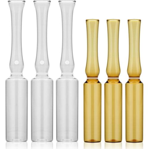 10pcs/lot 1/2/5/10/20ml (Bown/Transparent) Glass ampoule bottle The Medicament ampule Free Shipping