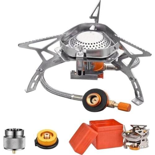 NEW-Camping Stove Camping Gas Stove Folding Lightweight Windproof Backpacking Stove for Backpacking Hiking Camping Cooking