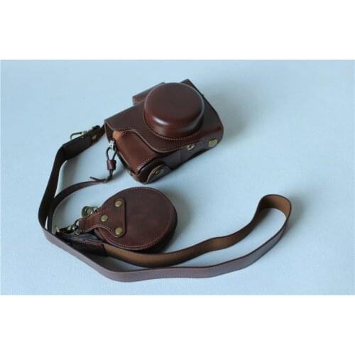Retro Vintage PU Leather Camera Case Bag Cover Pouch For Olympus EPL8 E-PL8 Electric lens With Bottom Battery Opening