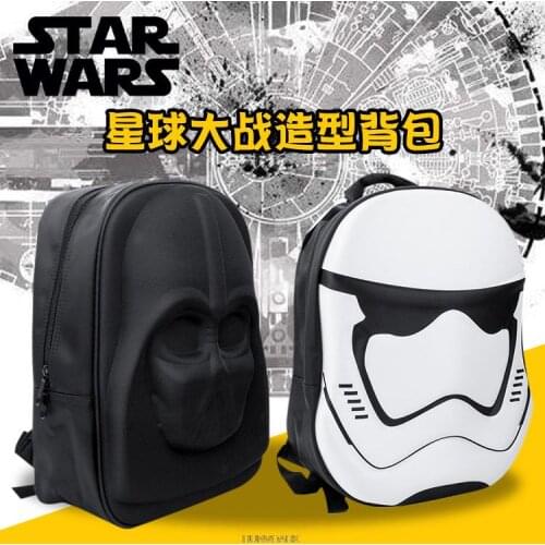 STAR WARS 3D Cartoon Backpack Darth Vader Travel Laptop School Bags Waterproof Boys Girls Mochilas