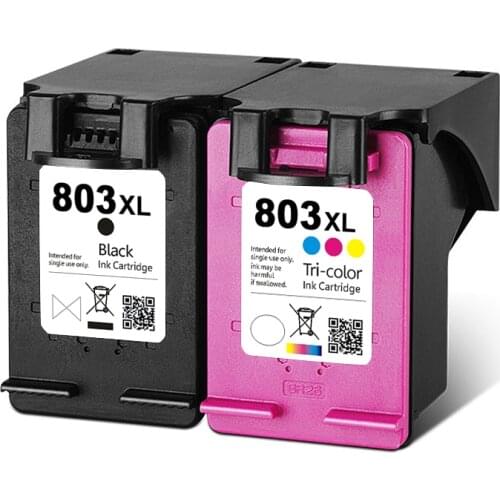Remanufactured 803 Ink Cartridge for HP 803 XL Compatible for HP Deskjet 1112 2132 1111 2131 Officejet 3830 4650 4652 Printer